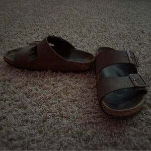 Brown Double Strap Sandals